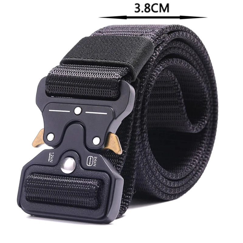 Военный, боевой; нейлоновый металлическая пряжка на ремень Регулируемый армейский быстросъемный охотничий тренировочный Открытый нейлоновый ремень камуфляж 3,8 см