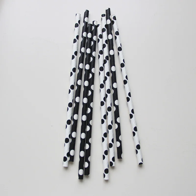 straw 25pcs Черное пятно одноразовые наборы посуды тарелка и чашка для вечеринки Nakpins соломенные вечерние столовые приборы для украшения на свадьбу на день рождения вечерние принадлежности - Цвет: straw 25pcs