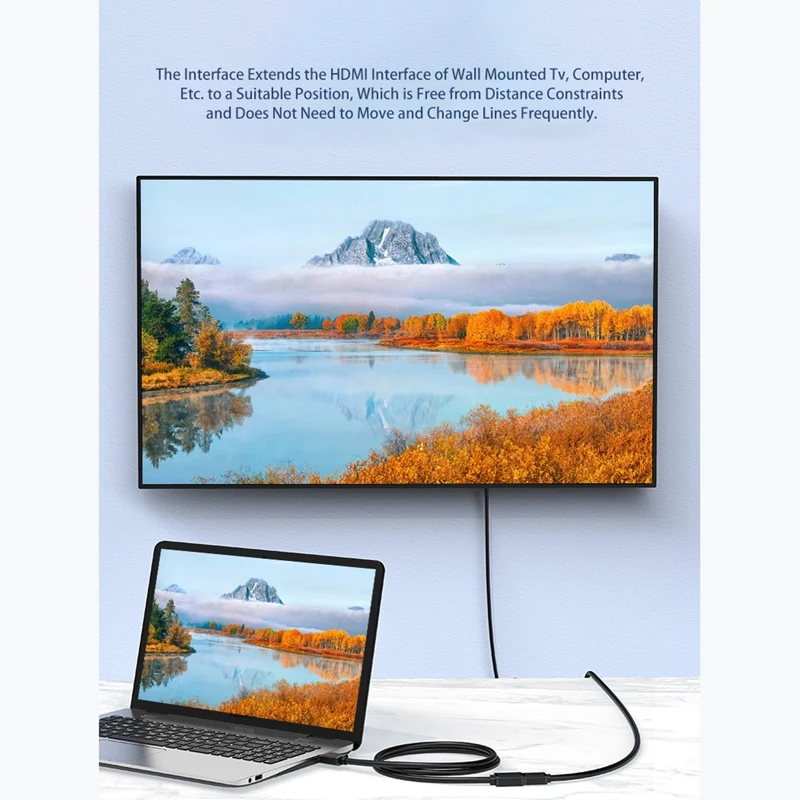 Удлинительный кабель Jasoz HDMI передачи данных со штекером на гнездо медный 4K HD
