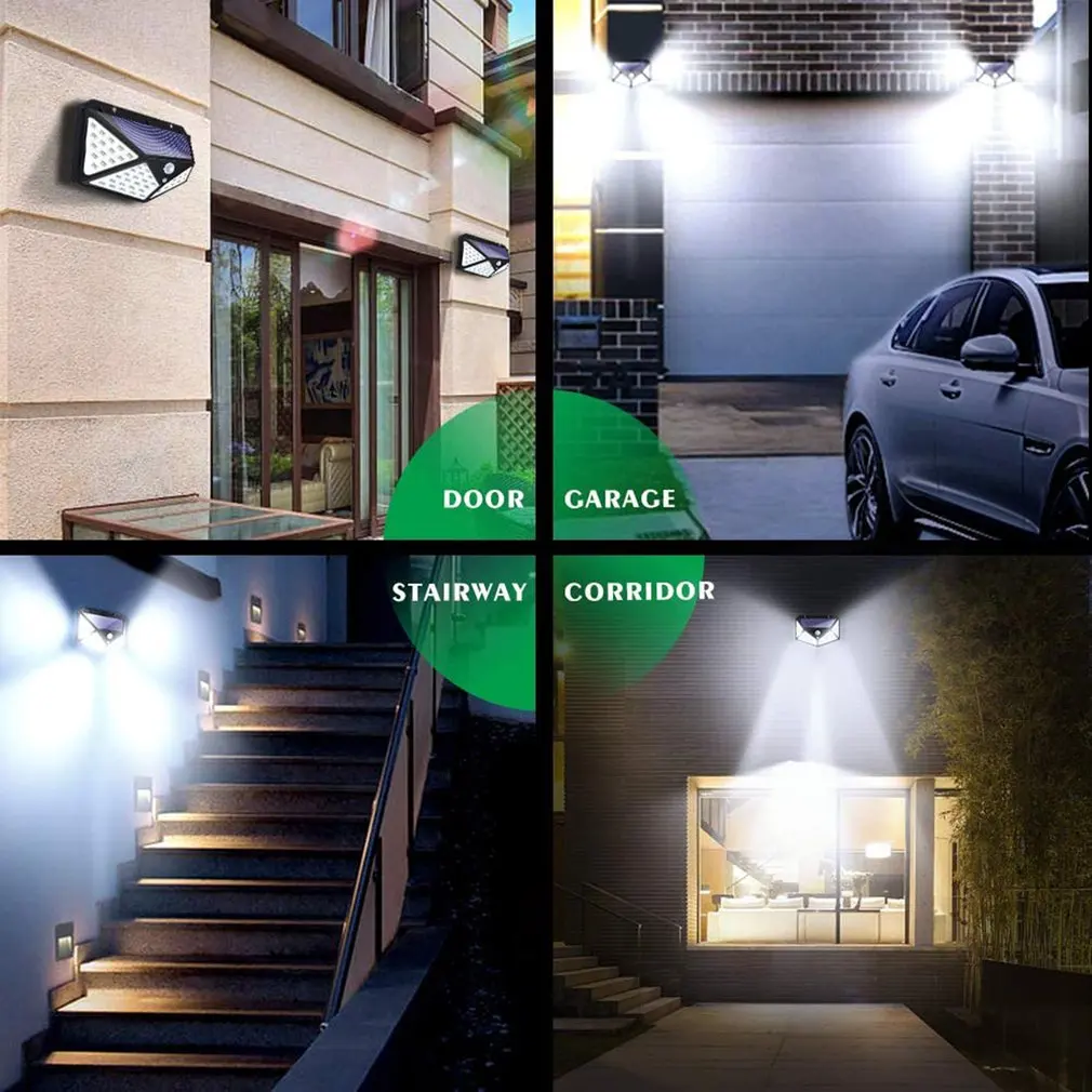 

100 Led Solar Light Outdoor Solar Wall Lamp LED Bulb IP65 PIR Motion Sensor Lamp Solar Lighting Garden Decoration Lights