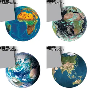 Новый дизайн, высокоскоростной круглый коврик для мыши MaiYaCa The earth, круглый коврик для мыши, противоскользящий игровой коврик для мыши 22x22 см