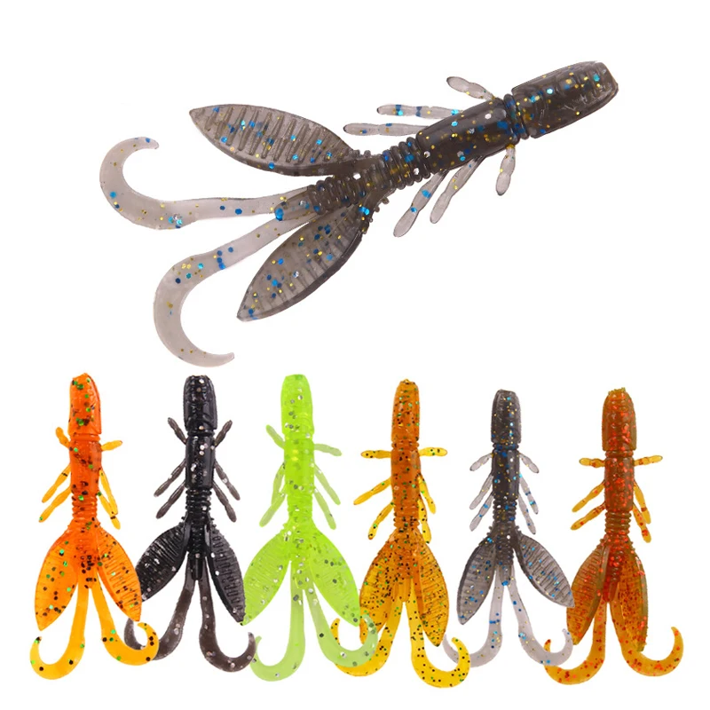 12 шт. искусственные мягкие рыболовные приманки-креветки 5 см/1 4 г | Спорт и