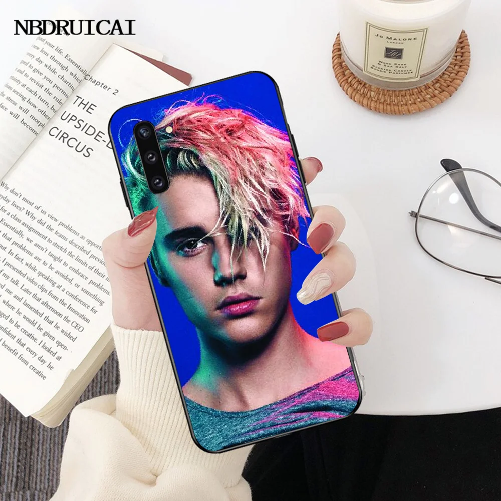 NBDRUICAI изменяет Джастин Бибер Чехол черный мягкий чехол для телефона Samsung Note 3 4 5 7 8 9