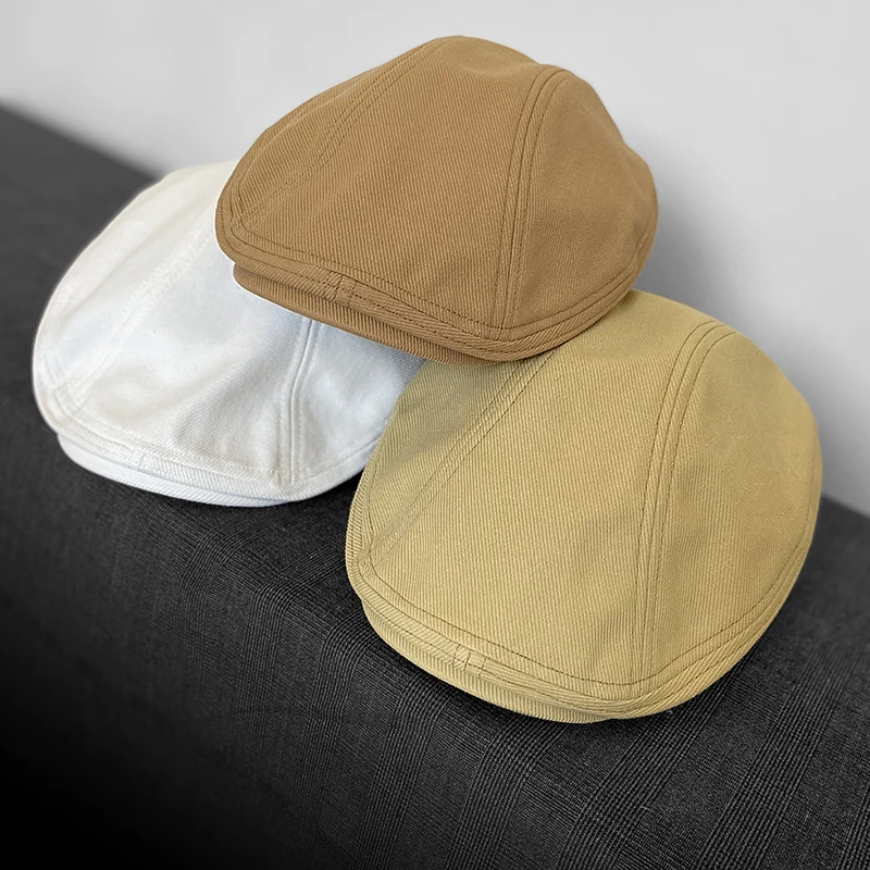 

New Spring Women Casual Peaked Hat Visors Casquette Men's Hat Berets Cap Golf Driving Sun Flat Cap Fashion Cotton Berets BLM333