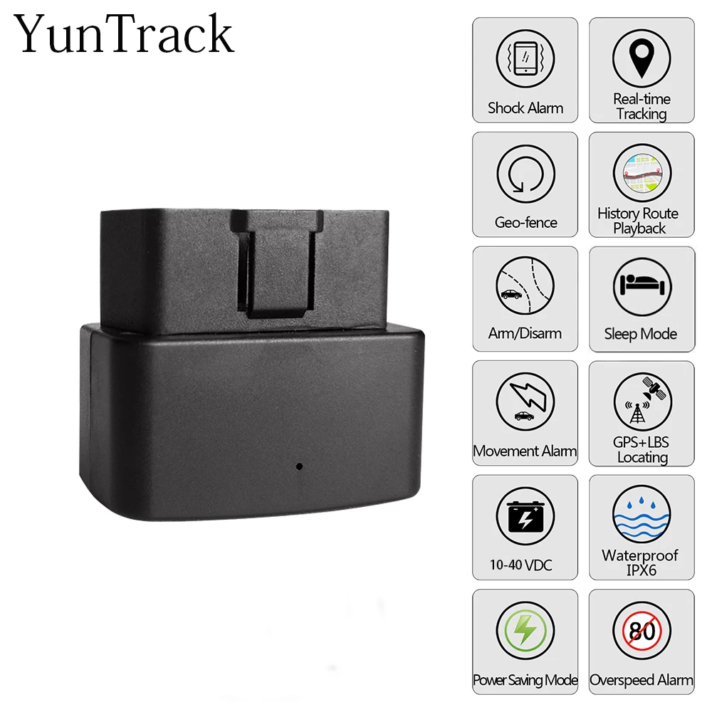 OBD gps трекер OBDII Автомобильный gps локатор OBD2 gps отслеживание вибрации отключение оповещения пожизненная Платформа Поддержка приложения