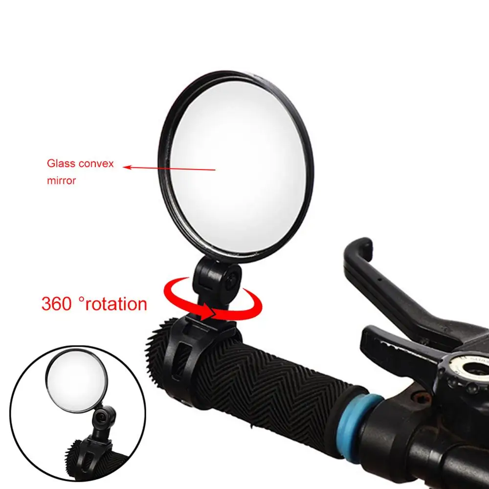 

Universal Adjustable Bicycle Rearview Handlebar Wide-angle Convex Mirror Cycling Rear View MTB Bike Cycling Accessories