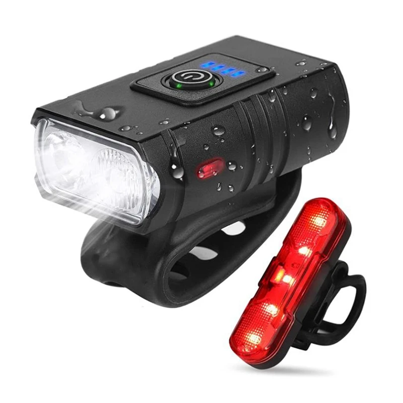 

Bike Lights USB Rechargeable Cycle Lights Waterproof Front Light and Back Rear,Bike Light for All Bicycles,Mountain,Road