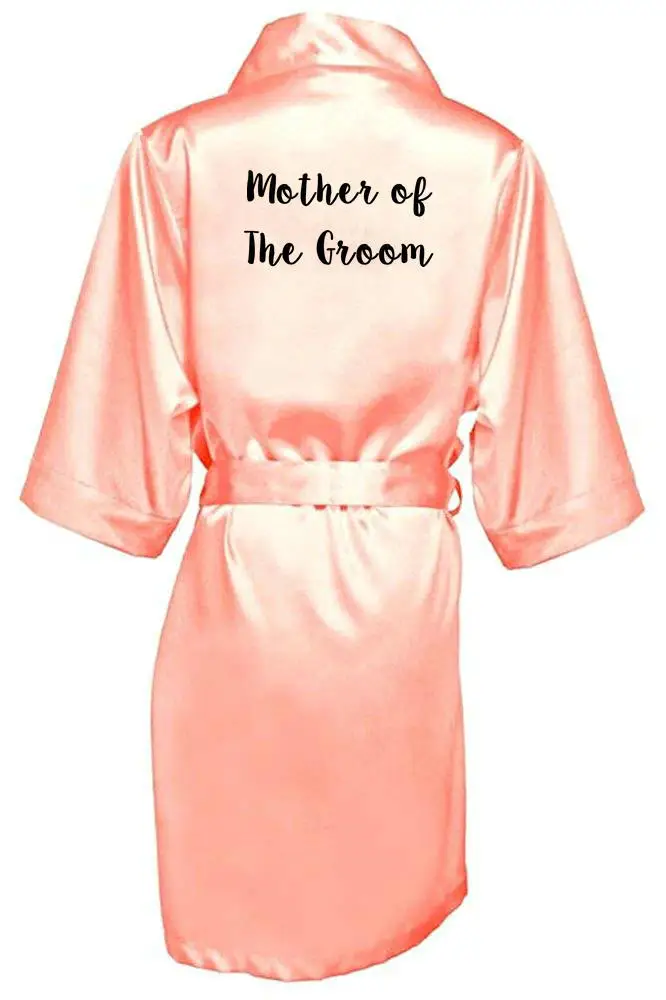 blush mother groom Новинкасвадебные халаты для невесты, подружки невесты, для мамы, сестры невесты, свадебный подарок, кимоно, атласные халаты - Цвет: blush mother groom