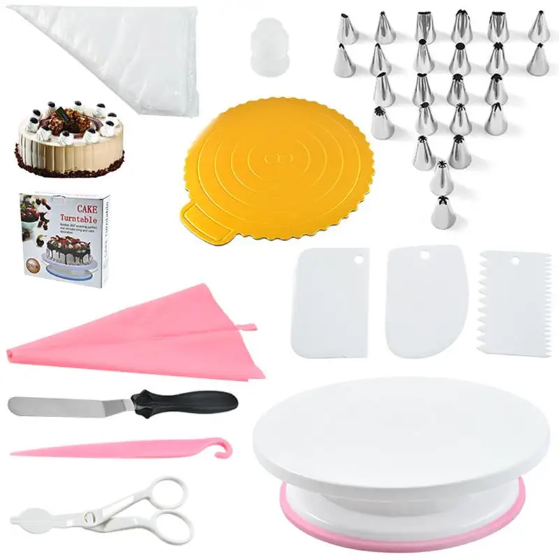 

134 PCS Reusable Icing Piping Nozzles Sets Pastry Bag Cake Decorating Tool Scraper Kitchen Baking Cake Tools Accessories
