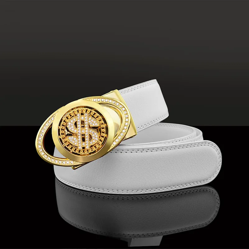 

High Quality Red Leather Belt Leather Luxury Brand Automatic Belt Men's Jeans Fashion Designer Belt Fancy Retro Exquisite