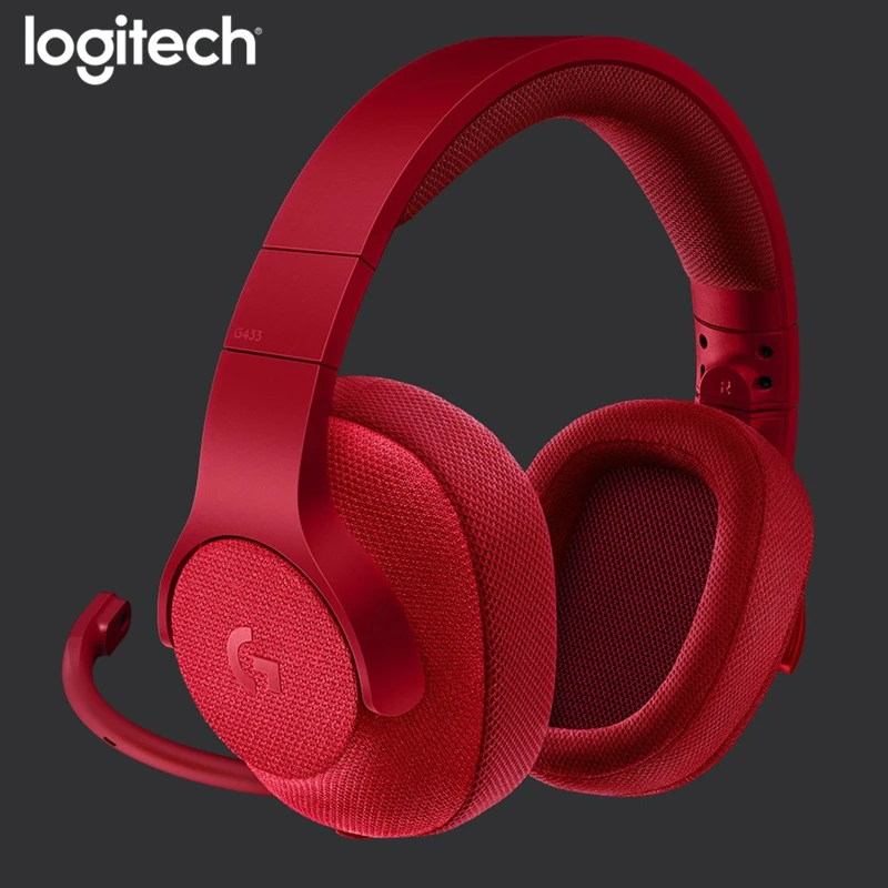 Оригинальные проводные наушники Logitech G433 7 1 объемная игровая гарнитура с