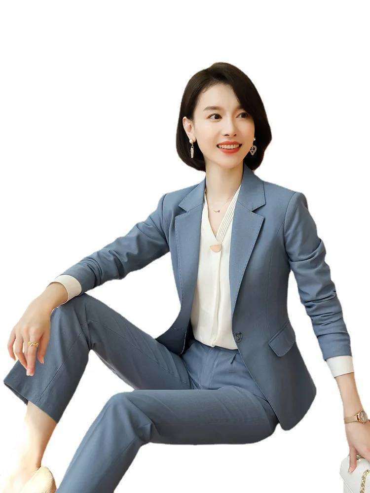 

Women's work clothes pants suit business jacket and pants suit two piece pants suit women's professional dress2 peice set women