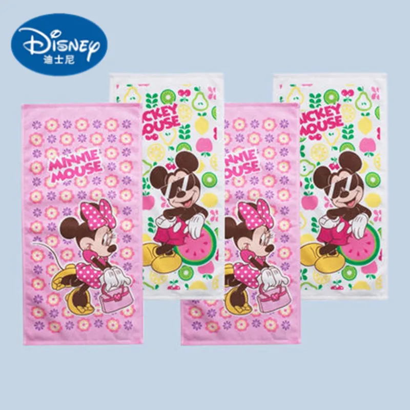 

Disney 25*50cm Cute Mickey Cotton towel wash home cartoon Minnie Bath Boy Girl Towel Children Rectangular face Towel Bibs gift