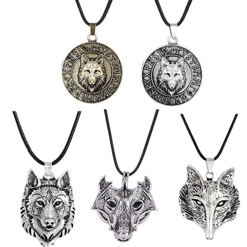 Антикварное серебряное ожерелье с подвеской в стиле норвежских викингов для