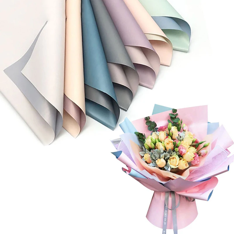

20pcs Korean Flowers Paper Packaging Gift Wrapping Neutral Color Florist Wrapping Paper Flower Bouquet Supplies