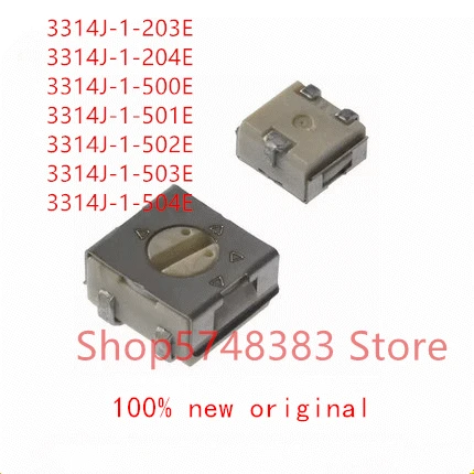 Потенциометр, 20 шт./лот 3314J-1-203E 3314J-1-204E 3314J-1-500E 3314J-1-501E 3314J-1-502E 3314J-1-503E 3314J-1-504E 3314J-1