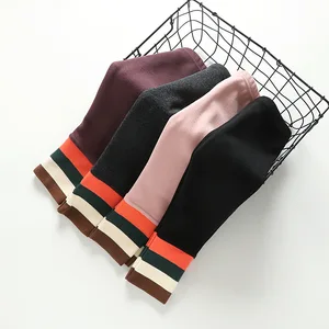 Детские леггинсы для девочек, Осень-зима 2019, новые корейские хлопковые плюшевые бархатные теплые полосатые детские леггинсы