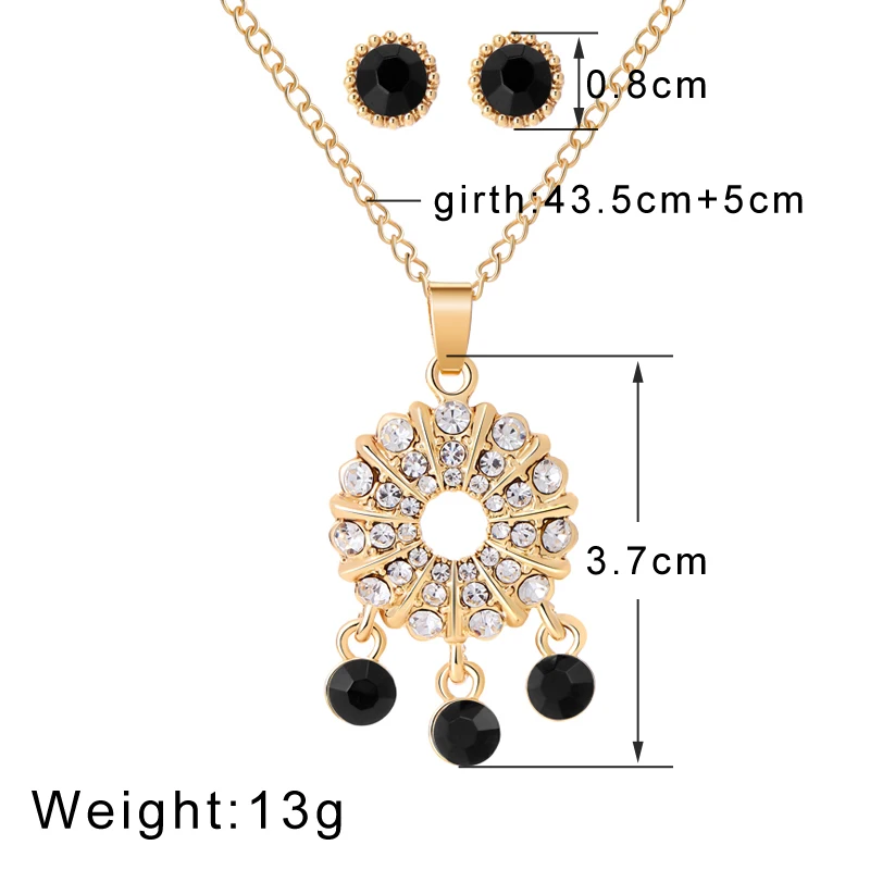 Модное красочное блестящее Ожерелье Стразы серьги Женский комплект ювелирных