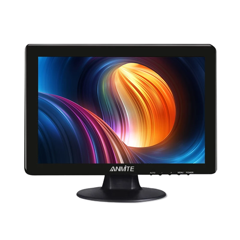 Anmite 12 дюймовый IPS Led ТВ монитор ПК с байонетным коаксиальным разъемом HDMI VGA Дисплей