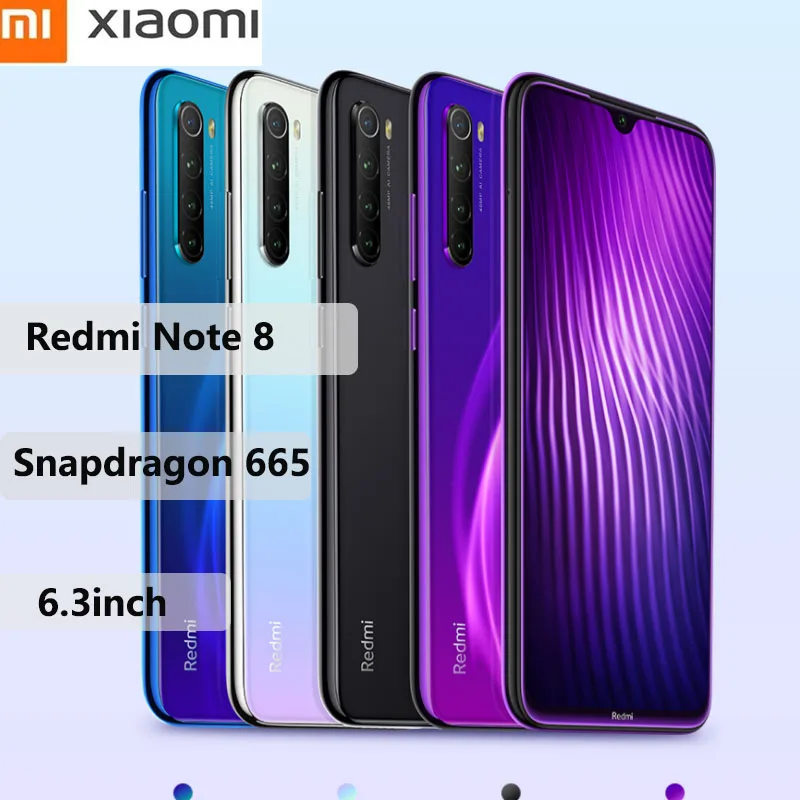 Redmi Xiaomi Note 8 smartphone Global Rom Snapdragon 665 48MP 4000mAh 18W Fast Charge Smartphone Note 8