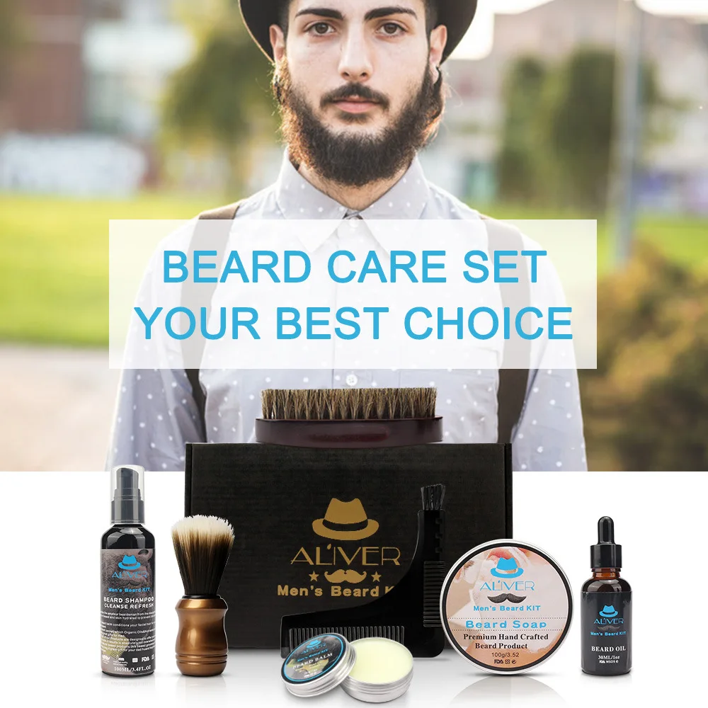 

Aliver-s155 men's beard care styling set beard oil moustache cream water sack styling comb