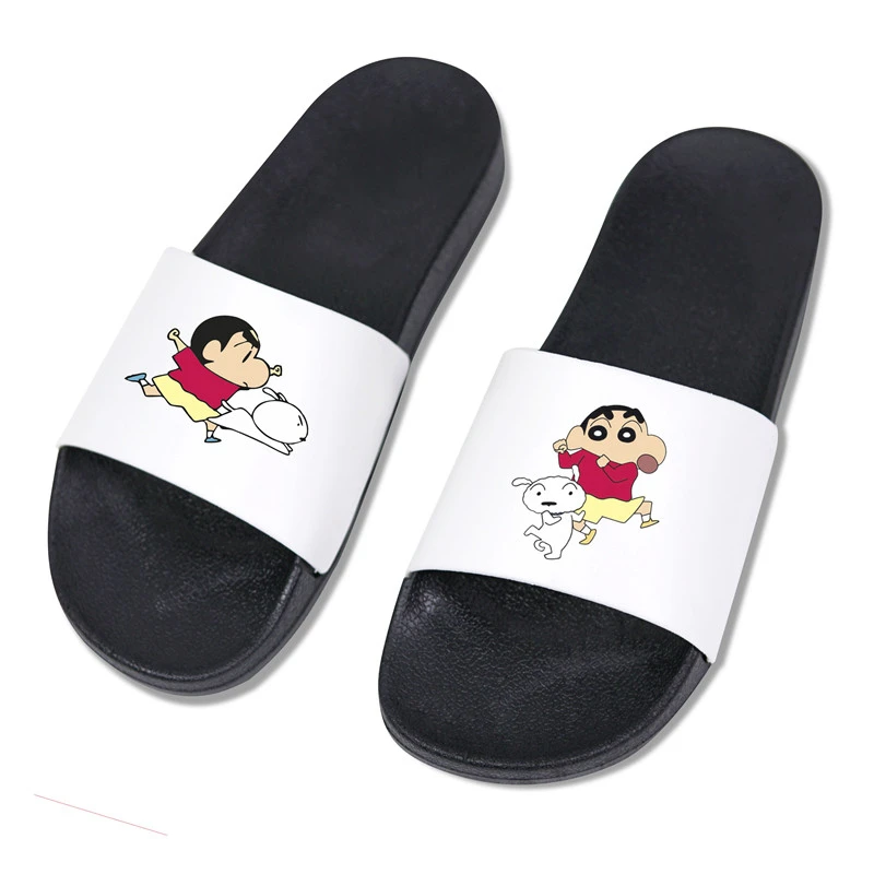 

Men Slides Non-slip Japanese Anime Crayon Shin-chan Male Slipper Man Flip Flops Summer Beach Women Home Bathroom Sandals Outdoor