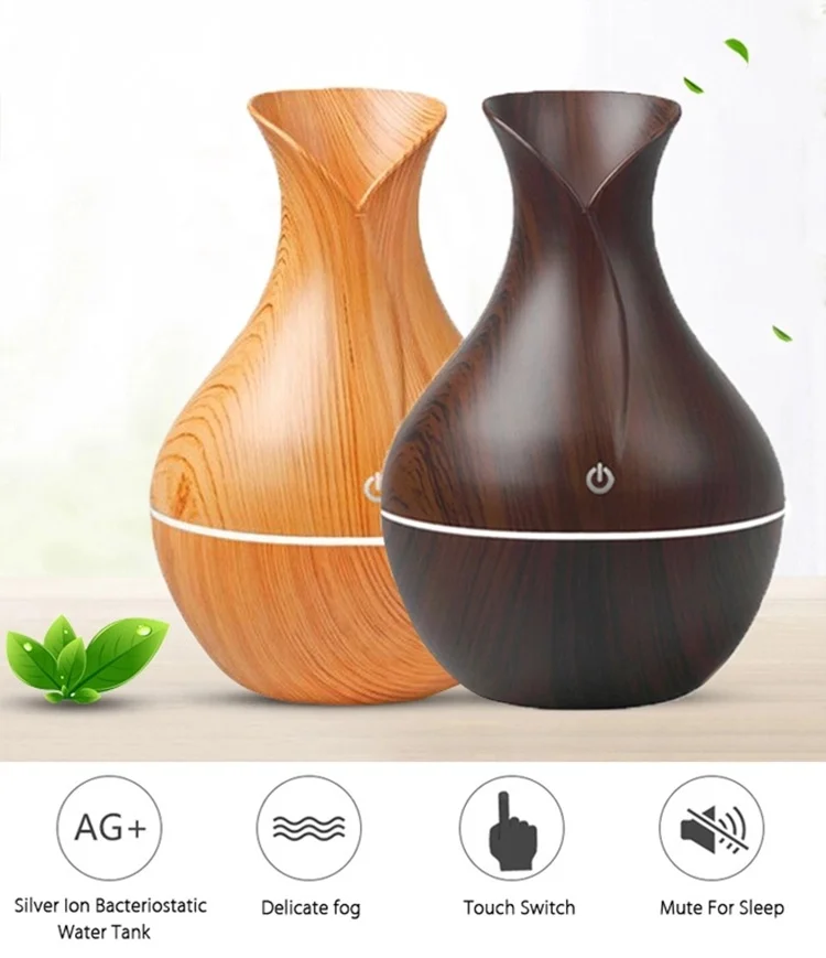 

USB nano large spray creative small vase humidifier 130ML ultrasonic air humidifier aroma essential oil diffuser household car