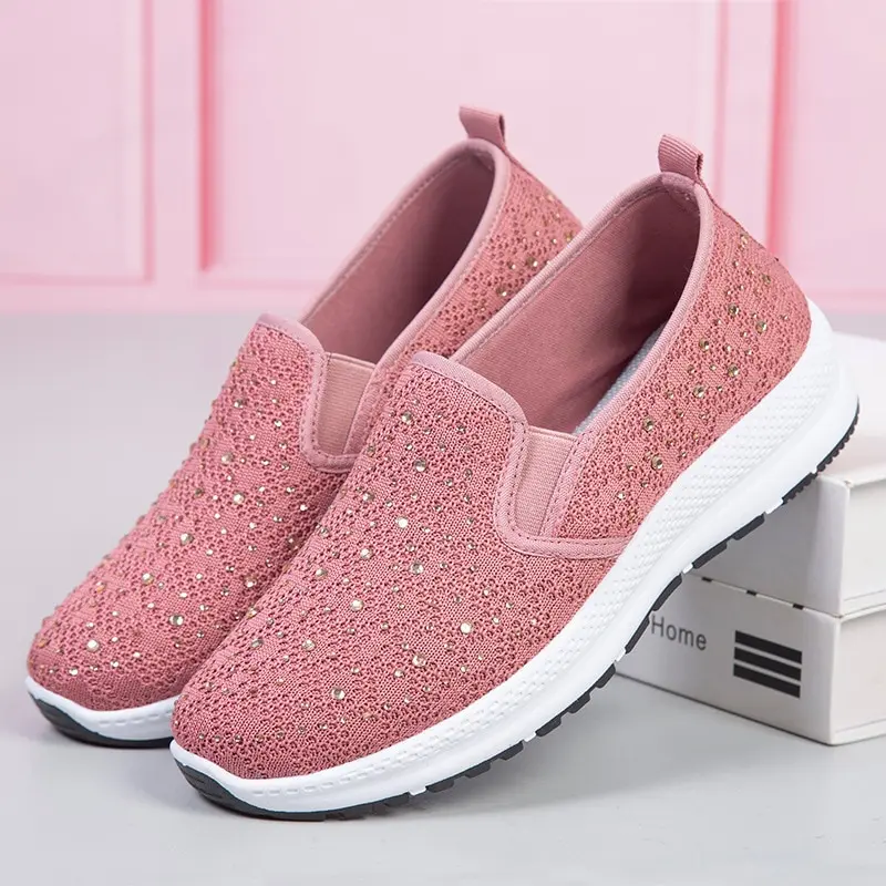 

2020 autumn new fly woven shoes women's shoes leisure sports shoes with flat sole AC07
