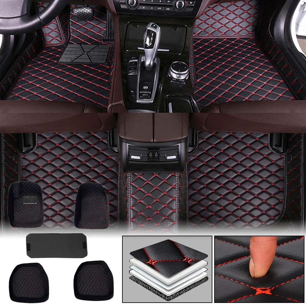 

Universal Car Floor Mats For CADILLAC STS DTS XLR SLS Leather Waterproof Foot Pads Auto Interior Accessories