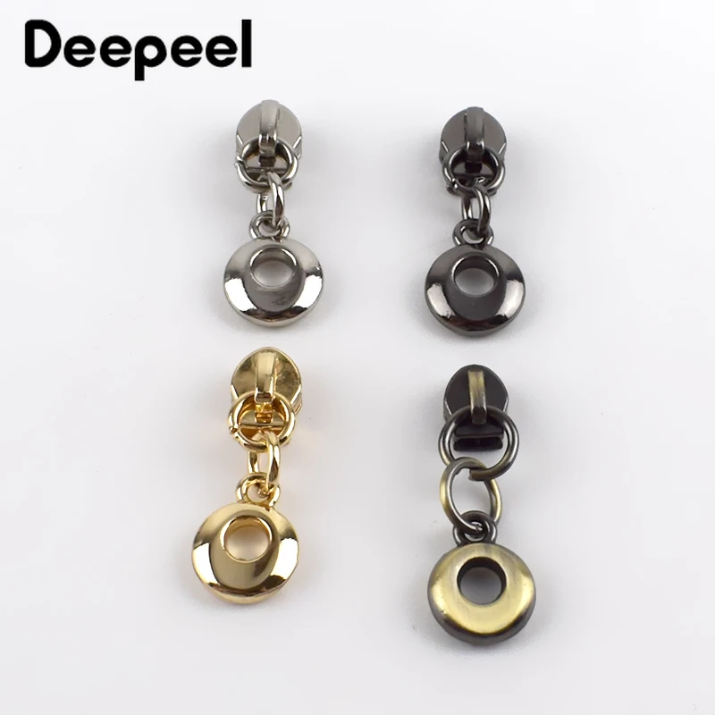 

30Pcs Deepeel 3# O Rings Metal Zipper Sliders for Nylon Zippers DIY Handmade Clothing Zip Repair Kit Bag Sewing Accessory KY245