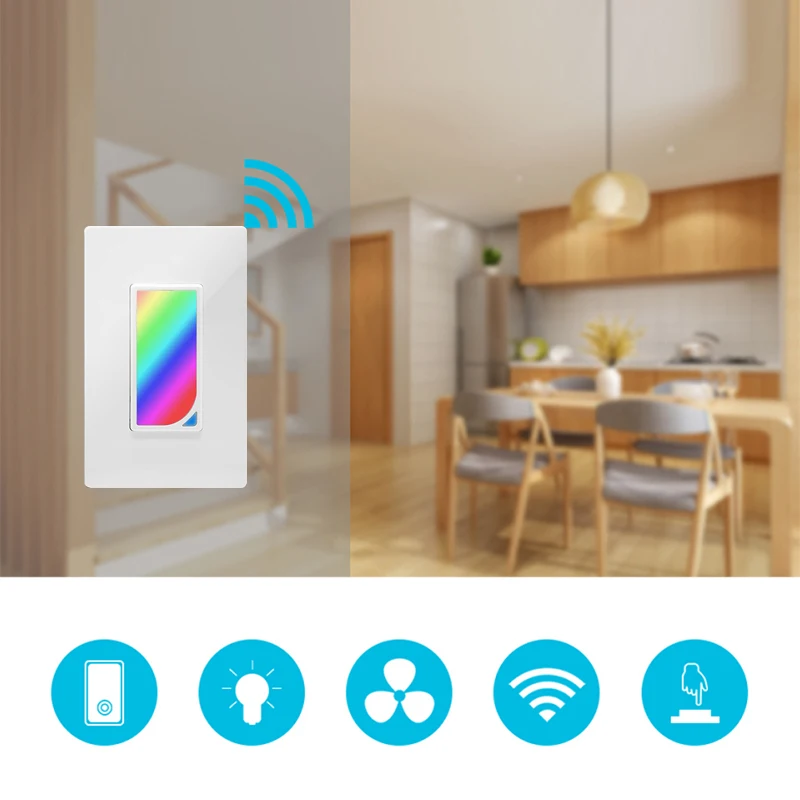 Wifi настенный Rgb светодиодный сценический светильник умный выключатель света 1200