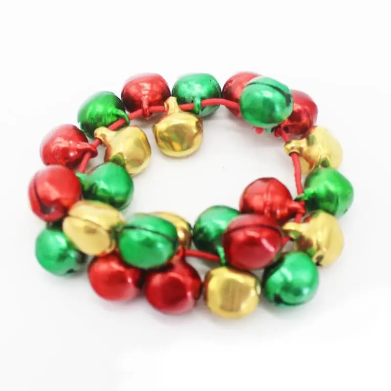 Красочные Jingle Bells танцевальные тянущиеся браслеты детские украшения для