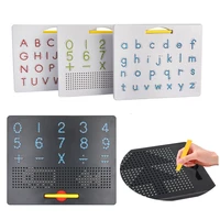magnetic tablet drawing board pad toy bead magnet stylus pen 26 alphabet numbers writing board learning educational kid toy