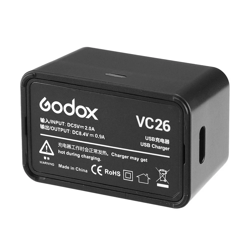 godox vc26 vb26 vb26a dc 3000mah 21 6wh usb replacement li ion battery charger for godox v860iii v1 v850iii flash speedlite free global shipping