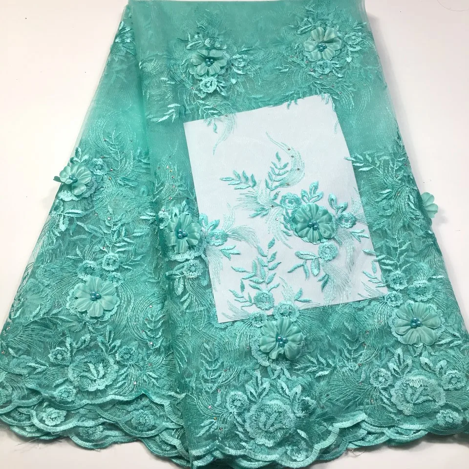 Вышивка французский чистая кружевная ткань высокого качества 3D ручной работы
