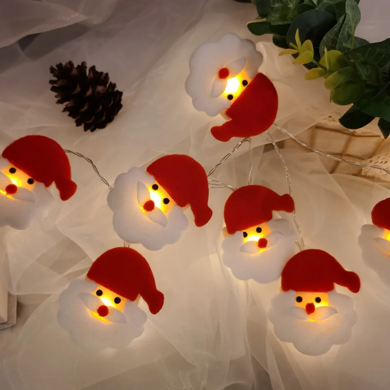 

Santa Claus LED String Lights Cartoon Leds Light Indoor Cute Kids Bedroom Holiday Party Christmas Decors Creative Fashion Luces