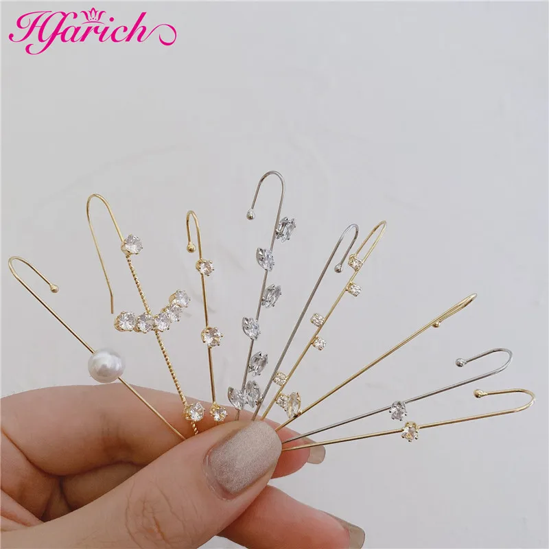 

Personalise Ear Wrap Crawler Hook Earrings For Women Cute Butterfly Star Fish Animal Unicorn CZ Ear Accessories Jewelry Gifts