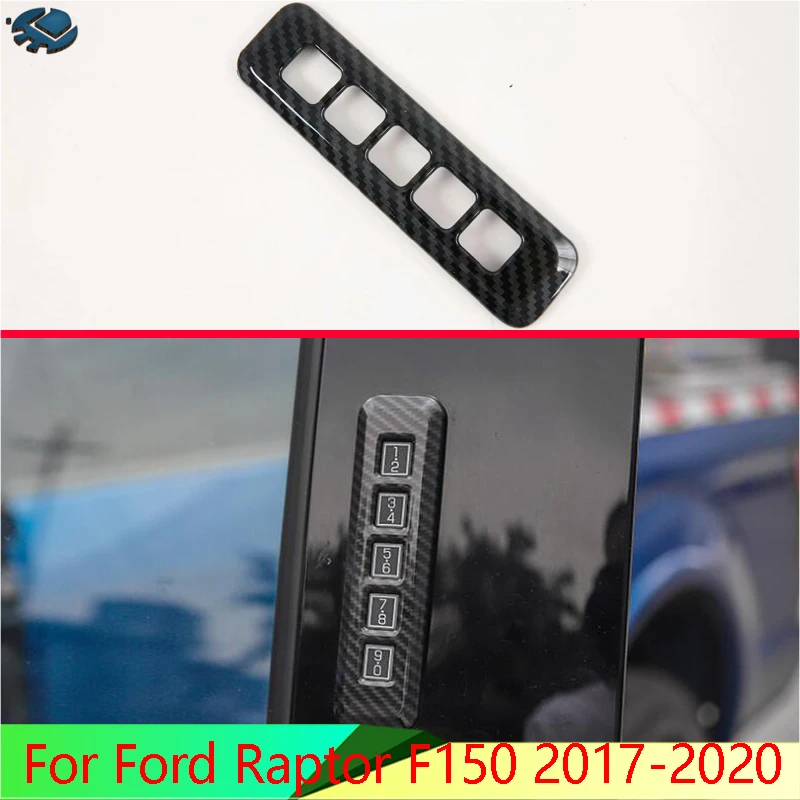 

For Ford Raptor F150 2017-2020 Car Accessories Carbon Fiber Style Door code lock cover decorated with sequins