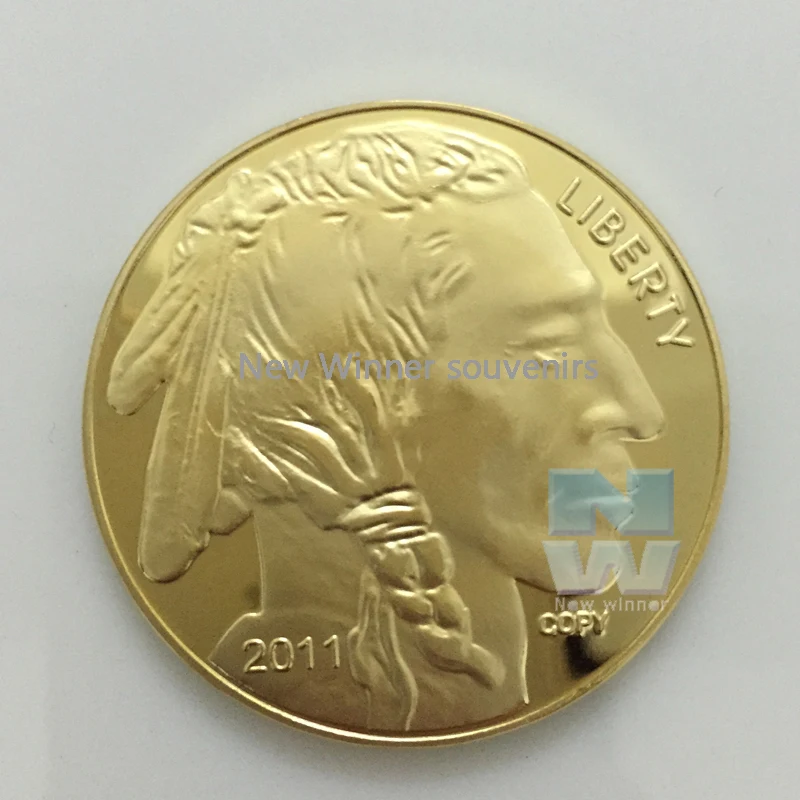

3PCS/LOT 1OZ Gold Clad Plated Souvenir United States Of American Coin Mint 1 Troy Ounce Buffalo Silver Bullion Bar