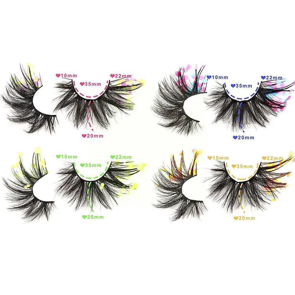 

4 Pairs Mink Eyelashes Fluffy Lashes Dramatic Messy Lashes 3D Eye Mink Makeup Makeup Long False Eyelashes K5A7