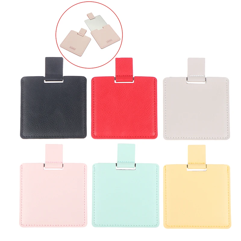 

Ultra-thin Makeup Mirror Vanity Mirror Cosmetic 6 Colors Make Up Pocket Rectangle Foldable Compact Makeup Folding Mirrors