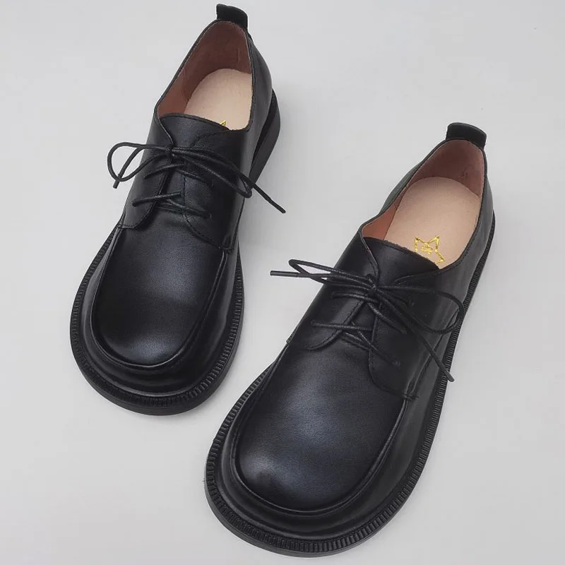 Men's Casual Shoes Lace up Man Work Shoes 100% Genuine Leather Mocassins For men Flat Male Oxford Shoes