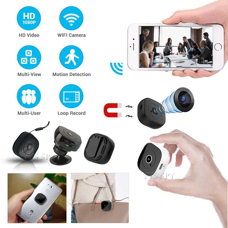 Мини камера Wi Fi 1080P H9 DV магнитный датчик движения тела ночное видение HD видео