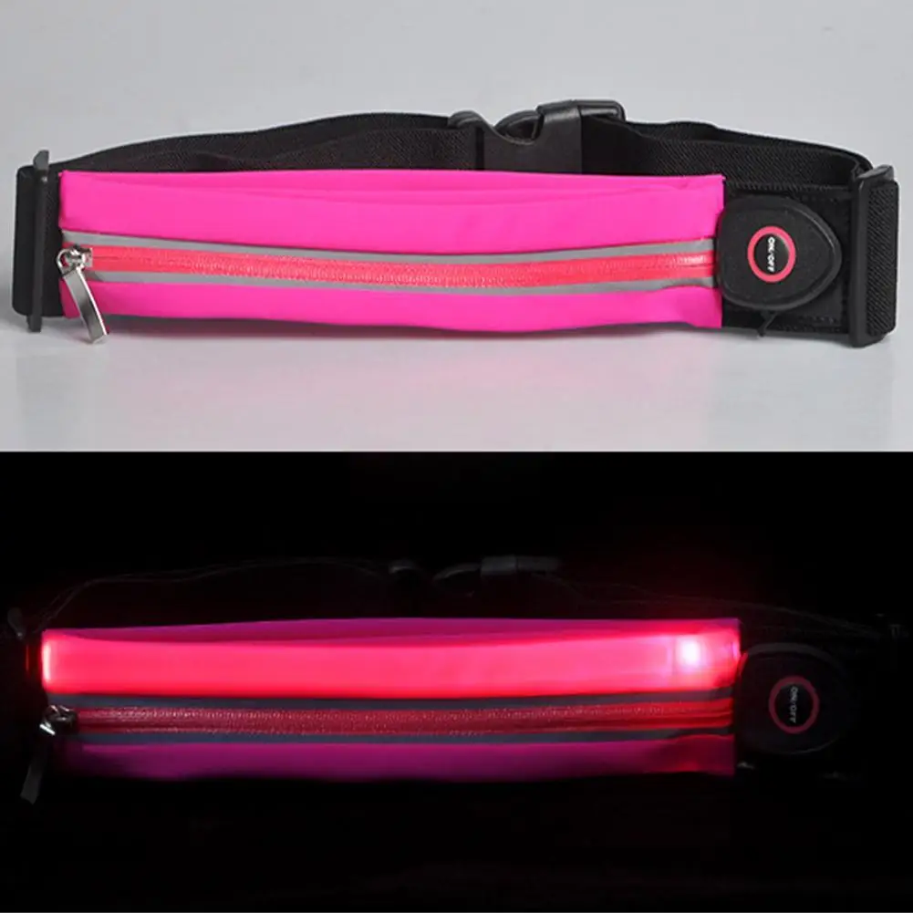 

Outdoor Night Running Waist Bag USB Rechargeable Led Waterproof Elastic Luminous Reflective Multifunctional Light Bag Waist U1K1