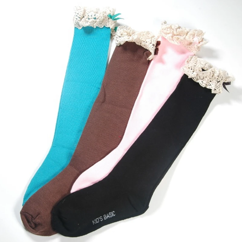 3 вида цветов носочки для девочки Гольфы с бантиком носки принцесс милые детские