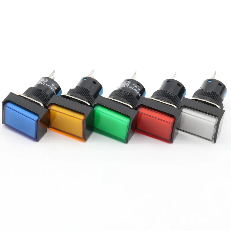 1 шт. 16 мм Прямоугольный Мгновенный кнопочный переключатель 3 Контактный