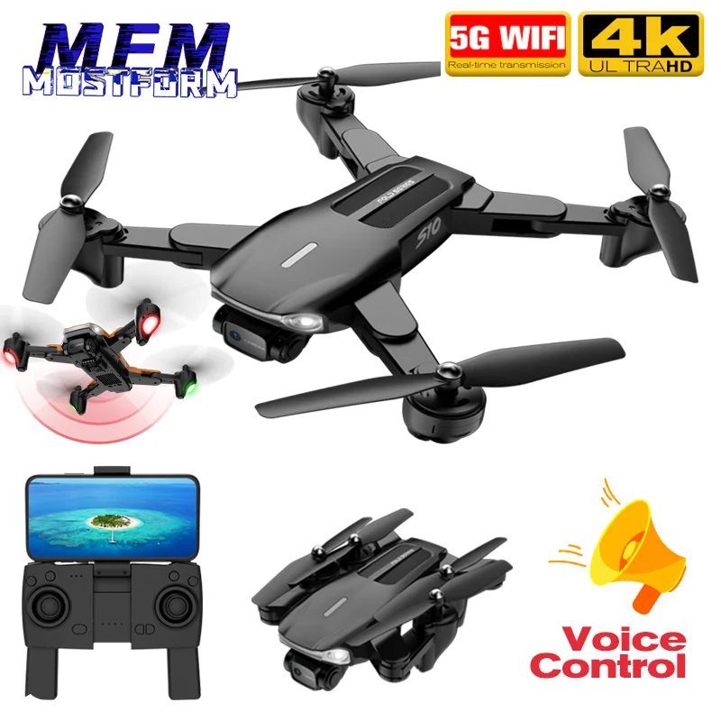 

New S10 Mini Drone with 4K HD Dual Camera Folding Professional FPV 5G WiFi Drones Strong Resistance To Fall Off Quadcopter Toys