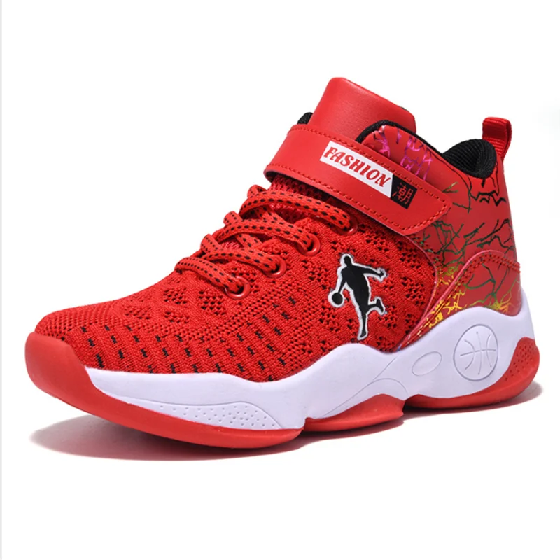 

2021 New Sneakers Children's Basketball Shoes For Boys Non-slip Breathable Kids Sport Shoes Boys Outdoor Casual Running Shoes