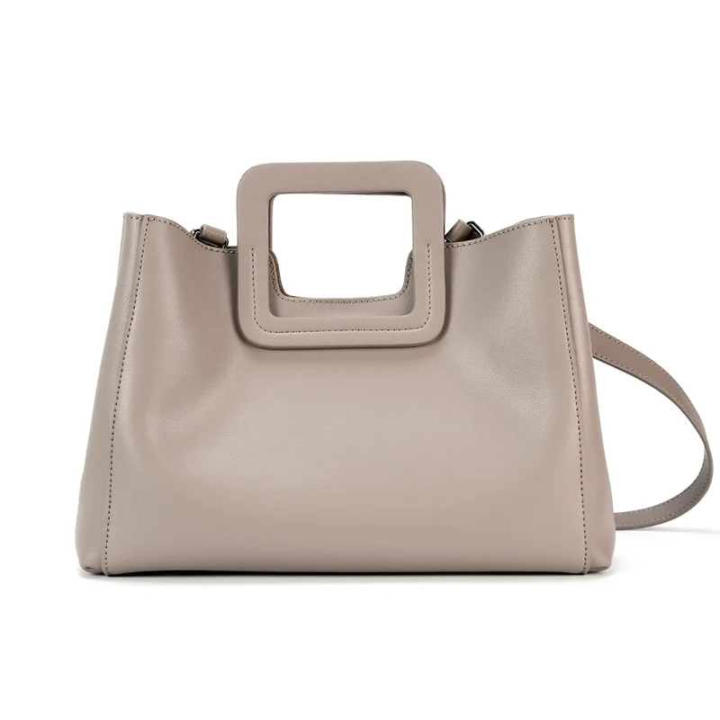 

New Women Tote Bag Genuine Leather Capacity Space OL All-match Fashion Handbag