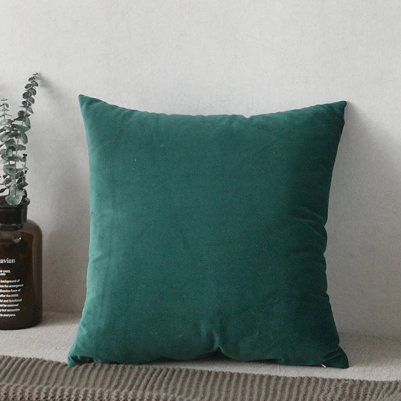 

Nordic Velvet Cushion Cover Luxury Solid Color Square Throw Pillowcase For Living Room Sofa Car Pillow Decoration Case Bedside